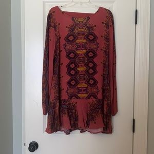 Long sleeve cut out back free people dress